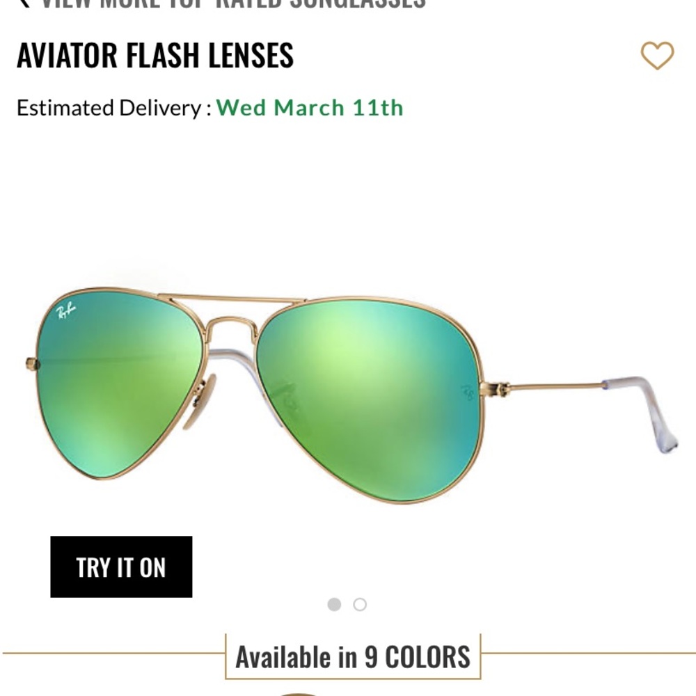 Green Aviator Flash Lenses